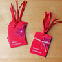 Pack Of 12 'Festive Floral' Gift Tags, thumbnail 1 of 3