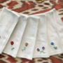 Set Of Six Hand Embroidered Floral Napkins, thumbnail 1 of 5