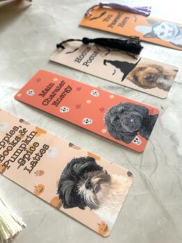 Autumn Themed Personalised Pet Bookmark, 10 of 10