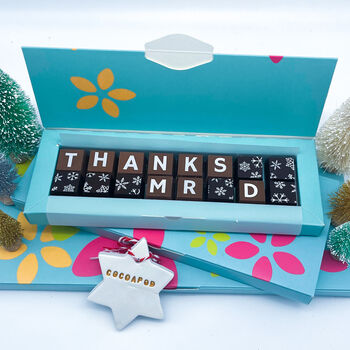 Personalised Christmas Thank You Chocolates, 4 of 8