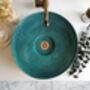 Verdigris Patina Solid Copper Vessel Sink, Artisan Round Basin For Kitchen And Bathroom, thumbnail 5 of 8