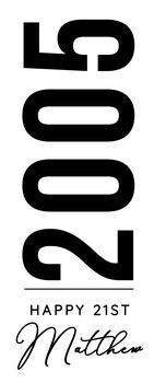 Personalised 21st Birth Year And Name Beer Glass, 3 of 7