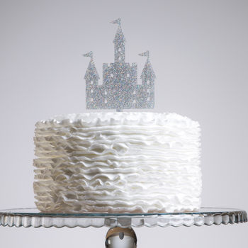 Glitter Acrylic Princess Castle Cake Topper, 3 of 4