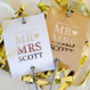 Set Of 12 'Mr And Mrs' Wedding Sparkler Covers, thumbnail 1 of 2