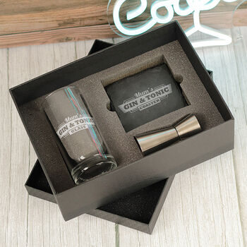Personalised Any Text Highball Glass And Gift Set, 5 of 5