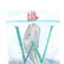 W Is For Whale Alphabet Art Print, thumbnail 2 of 12