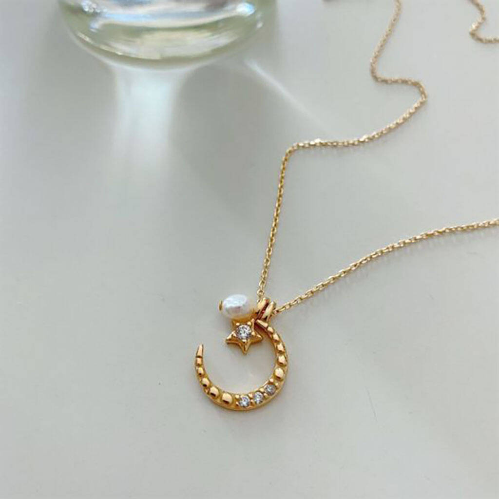 18k Gold Vermeil Celestial Necklace By Jewellery BY ELEMENTS ...