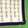 Green Equestrian Chain Print Silky Scarf, thumbnail 1 of 4