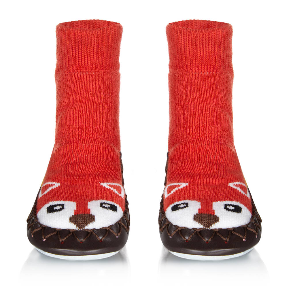 Kids Mr Fox Moccasin Slippers, 1 of 5