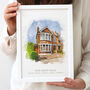 Personalised Watercolour Our Home Framed Print, thumbnail 1 of 8