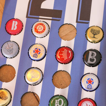 Personalised Football Shirt Beer Cap Collector Gift, 2 of 10
