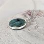 The Circle Emerald May Birthstone Necklace, Silver, thumbnail 3 of 8