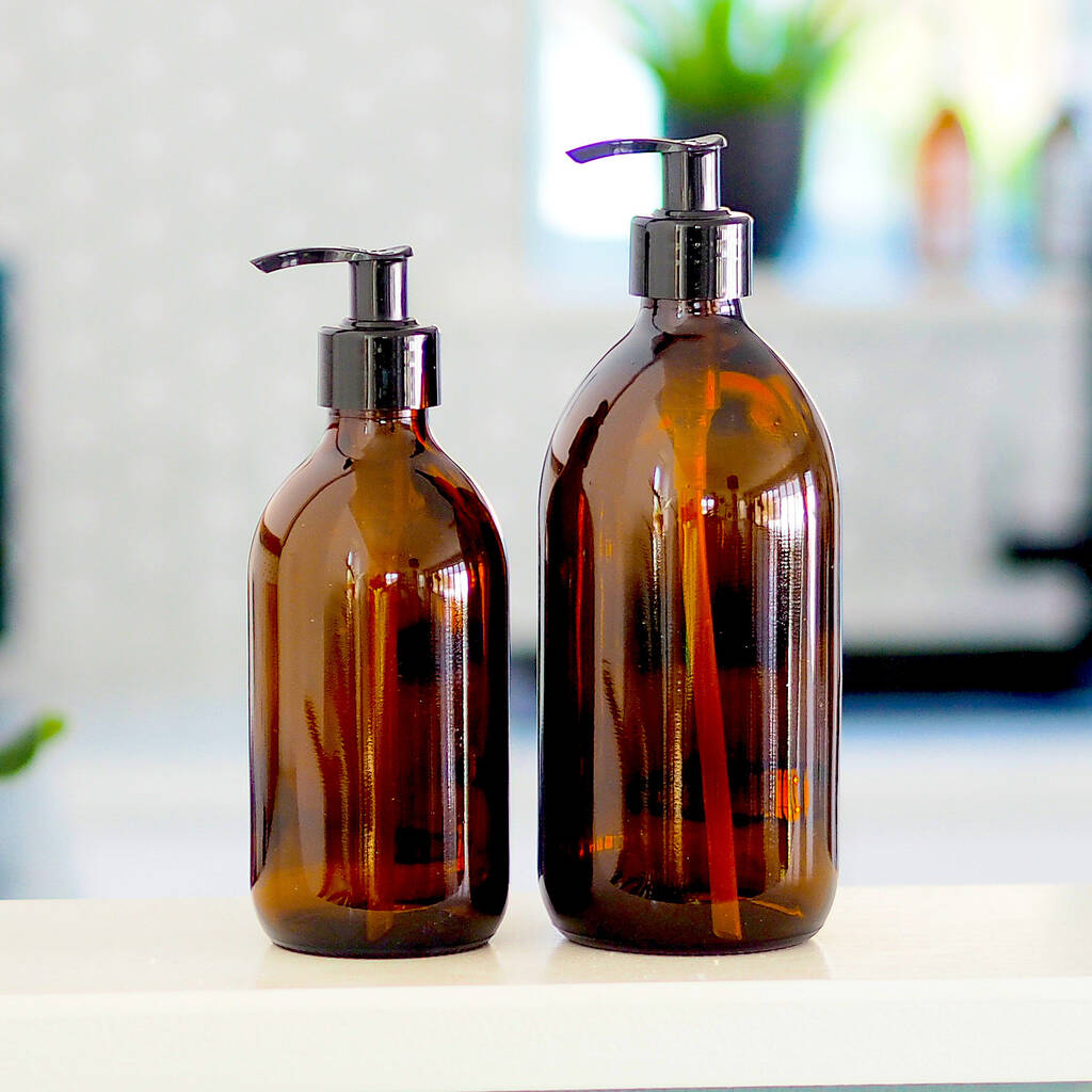 Refillable Amber Glass Bottle By Oikku