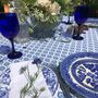 Provençal Style Blue And White Tablecloth Beziers, thumbnail 1 of 7