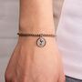 Tottenham Hotspur Silver Disc Ballbead Bracelet, thumbnail 1 of 3