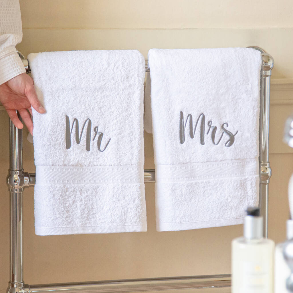 Mr And Mrs Bath Towels Set By Duncan Stewart | notonthehighstreet.com