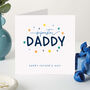 Superstar Dad Father’s Day Card Modern Daddy Card Colourful Star Design, thumbnail 2 of 5