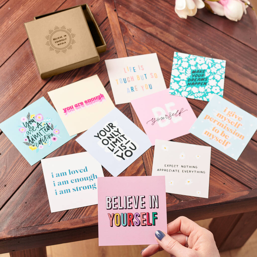Personalised Mini Box Of Positive Mantra Prints, 1 of 5