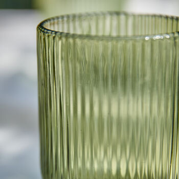 Palermo Set Of Four Green Ribbed Tumblers, 4 of 4