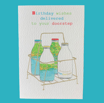 Contemporary Milk Bottles Birthday Card, 2 of 2