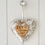 10th Tin Anniversary Heart With Oak Heart Message, thumbnail 6 of 11