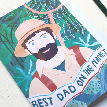 'Best Dad On The Planet' Explorer Father's Day Card, 2 of 3