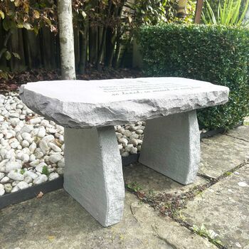 Personalised Engraved Stone Memorial Bench, 10 of 11