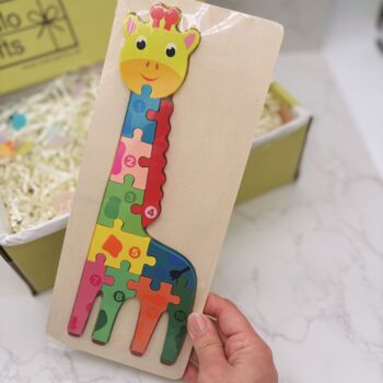 Wooden Jigsaw Set Kids Interactive Toy Birthday Gift Dinosaur, Crocodile Or Giraffe, 7 of 11