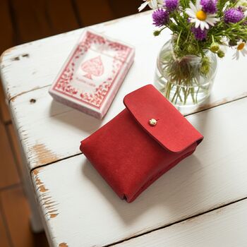 Handmade Leather Games Playing Cards Holder, 4 of 7