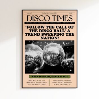Disco Newspaper Print, 7 of 11