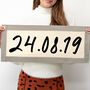 Personalised Wedding Date Fabric Wall Hanging, thumbnail 2 of 4