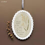 Elegant White Scallop Oval Porcelain Memorial Frame Because Someone Is In Heaven, thumbnail 1 of 3