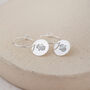 Sterling Silver Large Charm Hoops With Hamsa, thumbnail 2 of 3