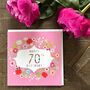 Floral 70th Birthday Card, thumbnail 1 of 5