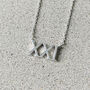 21st Birthday Roman Numeral Necklace In Sterling Silver, thumbnail 1 of 12