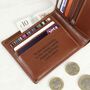Personalised Tan Leather Wallet, thumbnail 1 of 2
