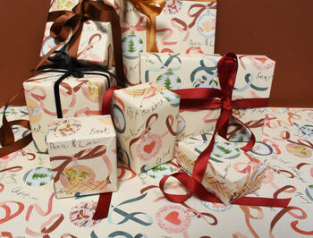 Festive Bauble Eco Christmas Wrapping Paper Pack, 2 of 7
