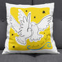 Personalised Matisse Doves Cut Out Cushion, thumbnail 4 of 7