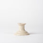 Handcrafted Ceramic Creamy White Taper Candle Stick, thumbnail 2 of 3