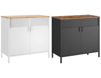 Metal Storage Cabinet With Double Doors And Shelf, 10 of 11