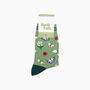 Garden Ladybird And Butterfly Bamboo Socks In Green, thumbnail 4 of 4