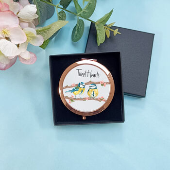 Personalised Tweet Hearts Pocket Mirror, 4 of 9