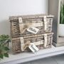 Antique Wash Hamper With Personalised Wooden Tag, thumbnail 1 of 7