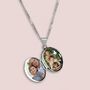 Personalised Sterling Silver Oval Locket Necklace, thumbnail 5 of 10