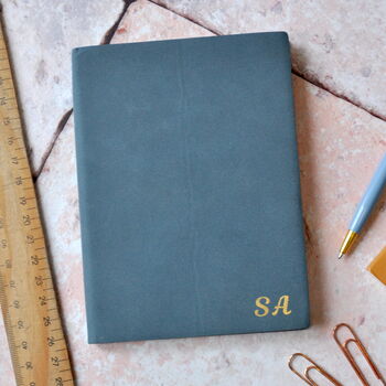 Personalised Initial Leather Notebook, 4 of 5