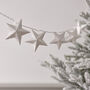 Christmas White Paper Star Garland Warm White LED Battery Operated String Fairy Lights With Timer 180cm, thumbnail 4 of 4