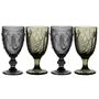 Set Of Four Exotic Embossed Wine Goblets, thumbnail 2 of 5