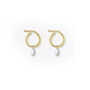 Pearl Creole Hoop Earrings, thumbnail 3 of 3