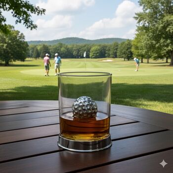 Personalised Golf Ball Glass With Engraved Collar, 11 of 11
