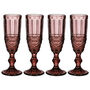 Four Rouge Etched Champagne Flute Set, thumbnail 2 of 6